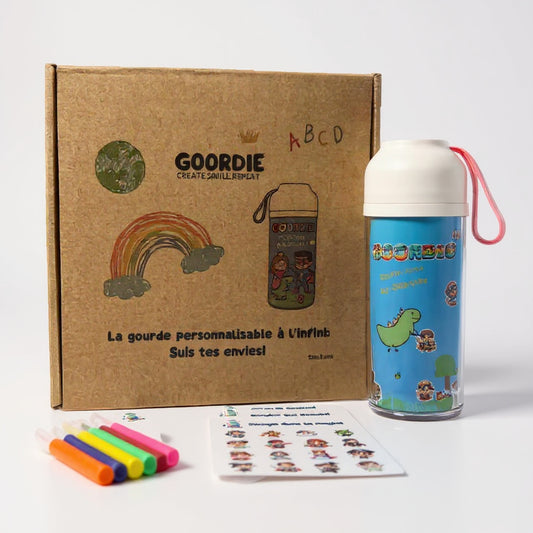Goordie - Kit gourde personnalisable enfant - rose