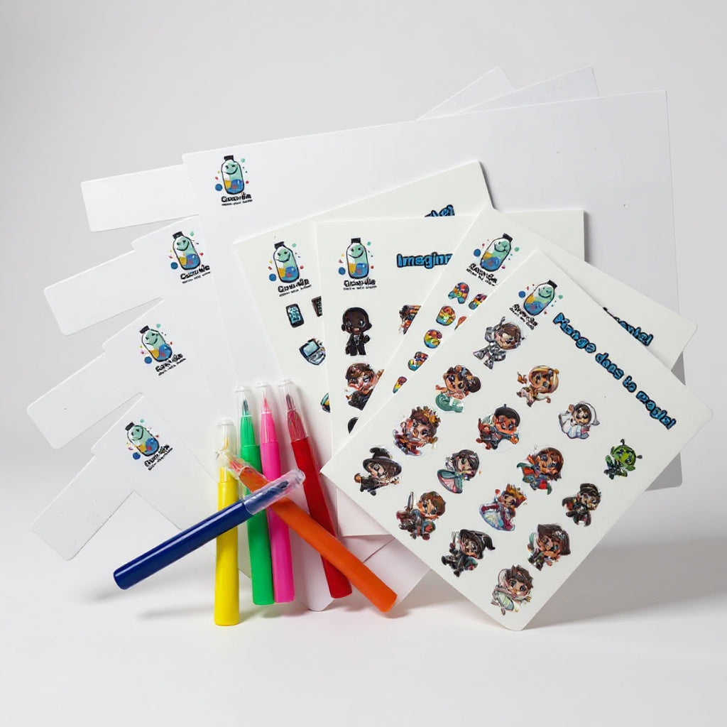 Goordie - Kit gourde personnalisable enfant - bleu