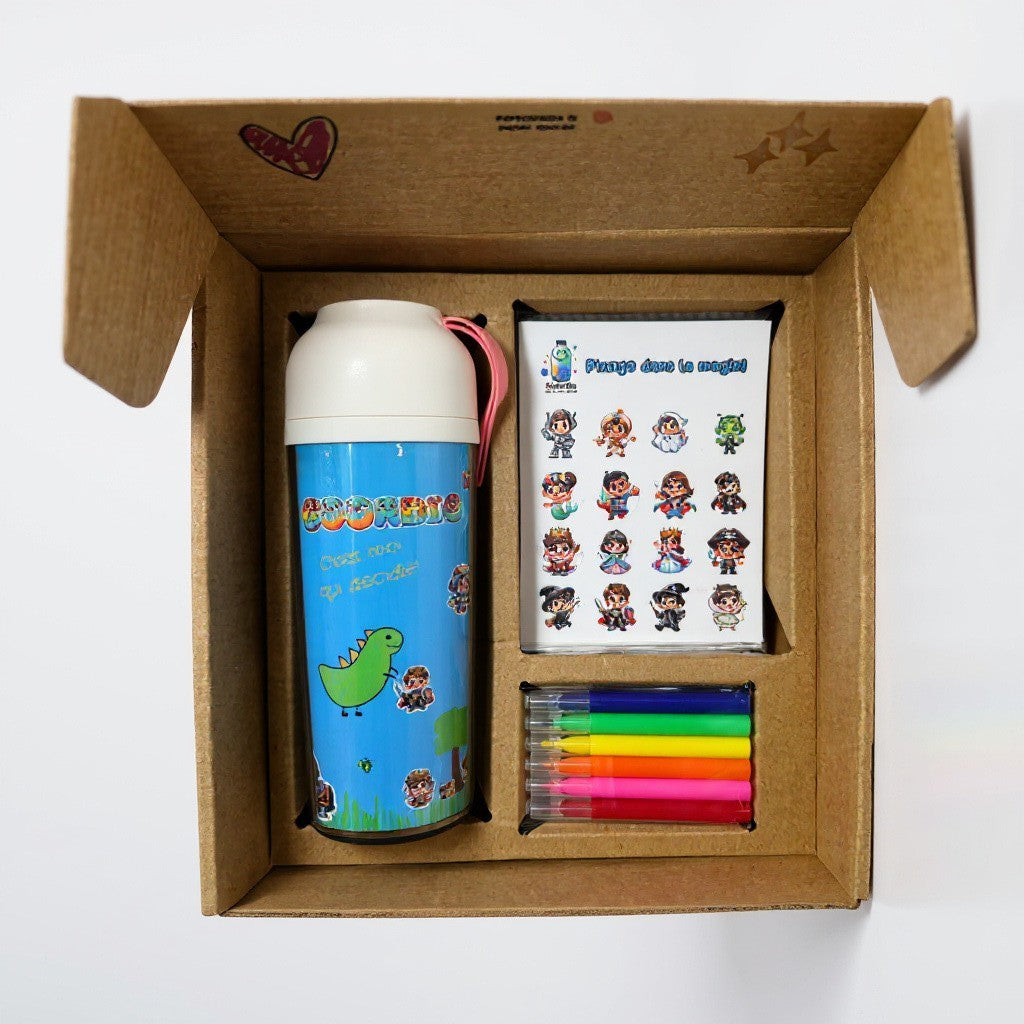 Goordie - Kit gourde personnalisable enfant - rose