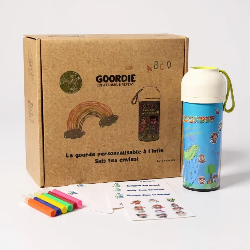 Goordie - Kit gourde personnalisable enfant - vert